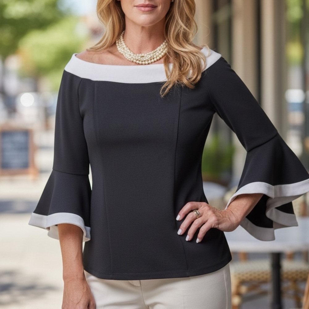 Elegant Black and White Women's Toby Prelude size M